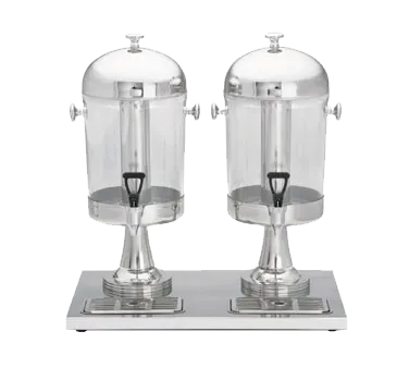 TableCraft 72 - Double 2-Gallon Beverage Dispenser, 22"x13-3/4"x21" H, Stainless Core