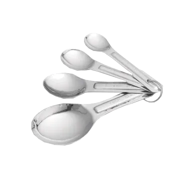 TableCraft Products 721 Measuring Spoon Set, 4 Pieces, 1/4 tsp to 1 Tbsp, Stainless Steel - Set