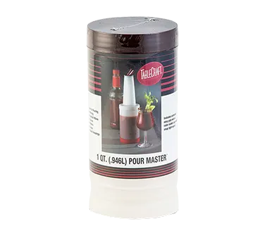 TableCraft Products 8032BR PourMaster Unit, 32oz/1qt, Brown Polyethylene, Dishwasher Safe, BPA-Free