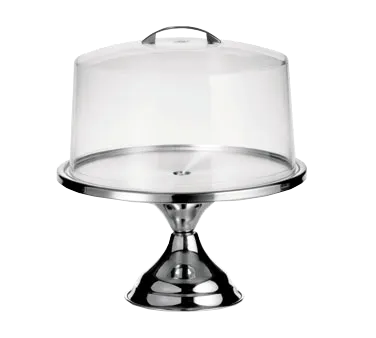 TableCraft Products 821 Cake Stand, 12-3/4" Dia. x 6-3/4" H, Stainless Steel, Dishwasher‑Safe