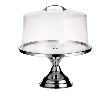 TableCraft Products 821U Mirror Cake Stand, 13" x 13" x 6", 5-6" Height, Stainless Steel