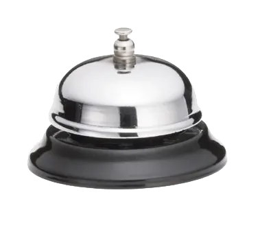 TableCraft Products 8381 Call Bell – 3-1/4" Dia x 2-1/4" Hgt, Chrome Plated, Commercial Kitchen Essential