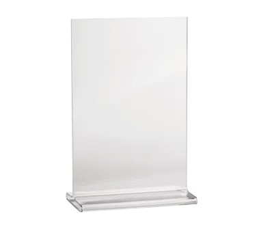 TableCraft Products 85110 Clear Acrylic Menu Card Holder, Two‑Sided, Plastic