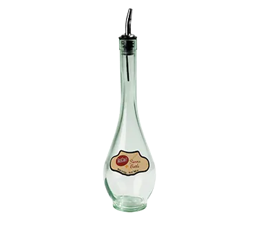 TableCraft 931J Oil & Vinegar Cruet Bottle, 16oz Green Tint Glass, Siena, Dishwasher Safe