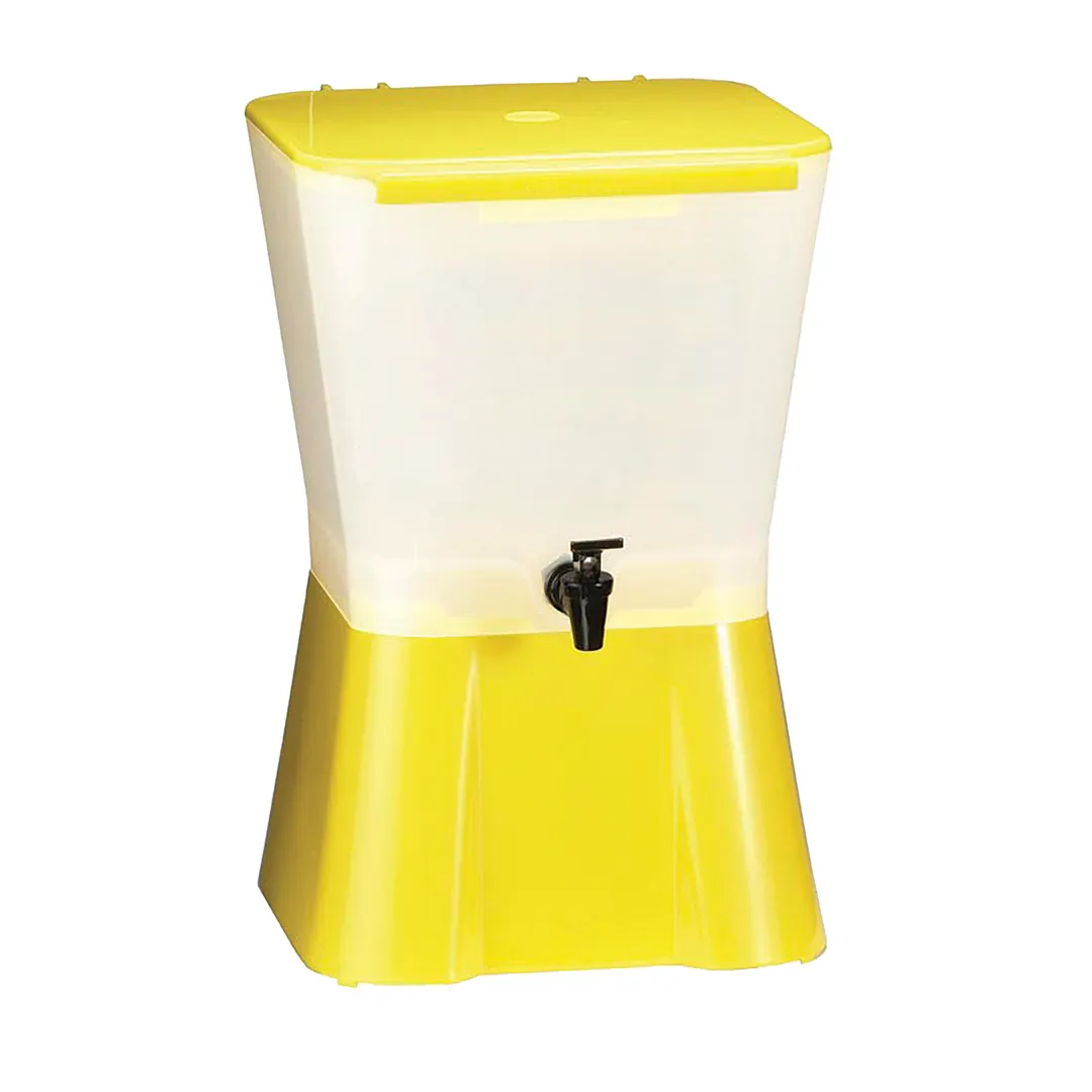 TableCraft 955 Non-Insulated Dispenser, 3‑Gallon, 10-7/8" x 12-1/2" x 16-3/4"H, Yellow Poly NSF