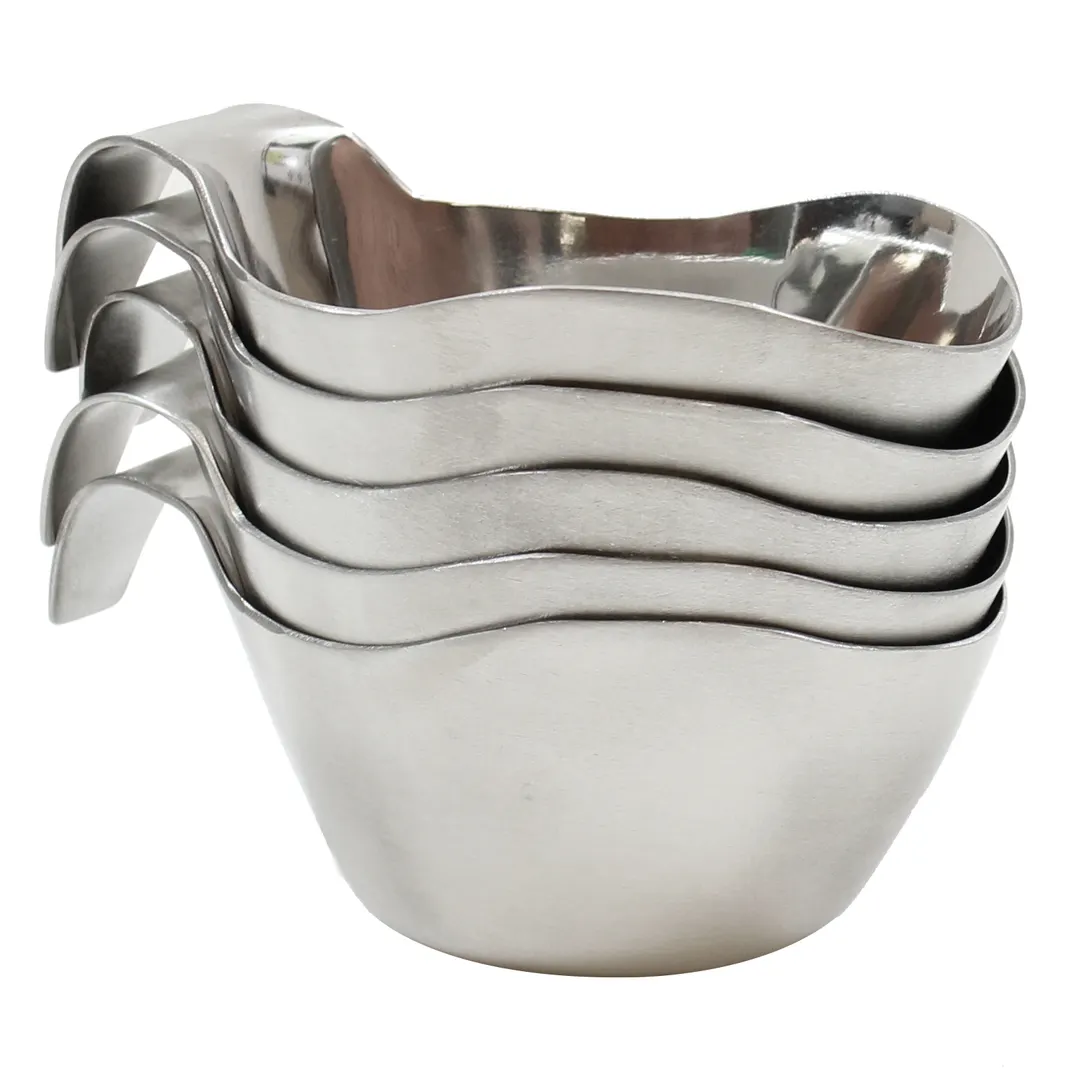 TableCraft Products 9812 Gravy Boat - 12 Oz 18/8 Stainless Steel Brushed Stackable Dishwasher Safe