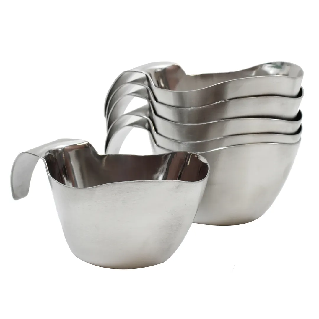 TableCraft Products 9812 Gravy Boat - 12 Oz 18/8 Stainless Steel Brushed Stackable Dishwasher Safe