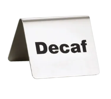 TableCraft Products B2 - Decaf Buffet Tent Sign, 2-1/2" x 2-3/4", Stainless Steel, Printed Metal