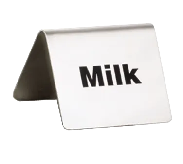 TableCraft Products B5 - Milk Steel Buffet Tent Printed Tabletop Sign, 2-1/2" x 2-3/4", Hand Wash