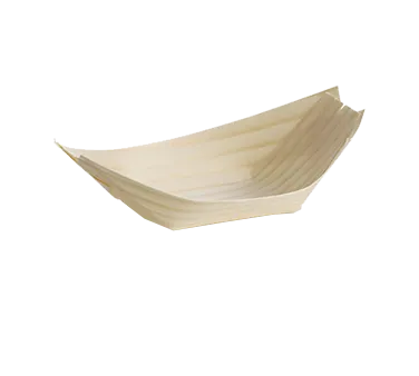 TableCraft BAMDB45 - 1-1/2 oz Biodegradable Boat‑Shaped Disposable Bowl, 4-3/4" x 2-1/2", 50/Pack