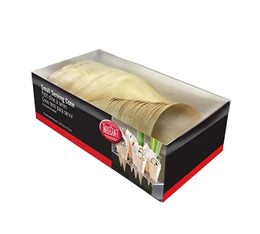 TableCraft Products BAMDCN6 - Disposable Cone Cups 3 Oz (2"5" x 6"), Pinewood - 50/Pack