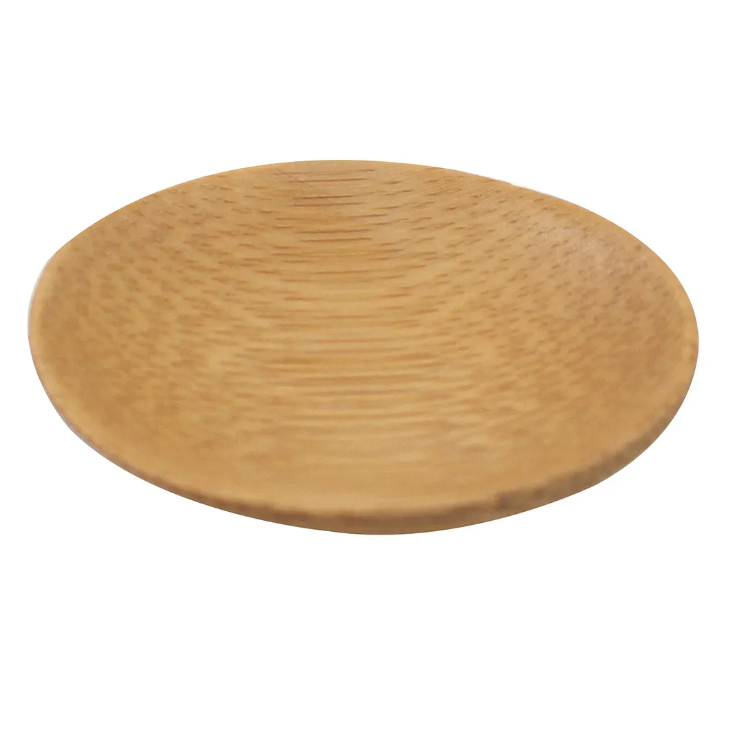 TableCraft Products BAMDRBAM2 - 48/Pack Bamboo Disposable Plate, 2-1/2" Round, 1/2 oz. Biodegradable
