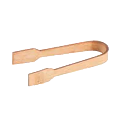 TableCraft BAMDT35 - 3-3/8" Bamboo Serving Tongs, Ideal for Serving, Durable, Eco-Friendly, 12/Pack