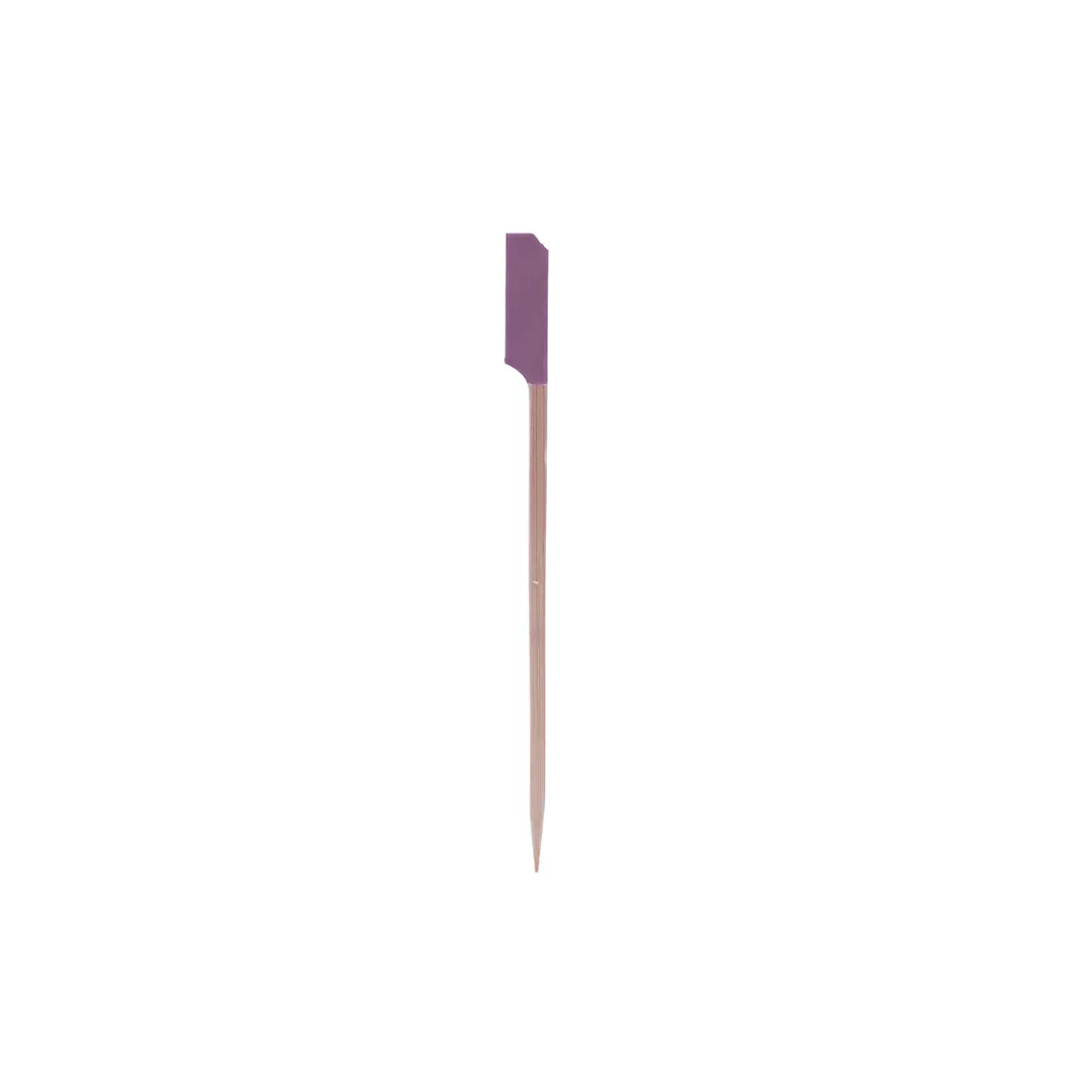 TableCraft BAMP45PR - Cash & Carry Bamboo Paddle Pick, 4-3/4", Purple, 100/Pack