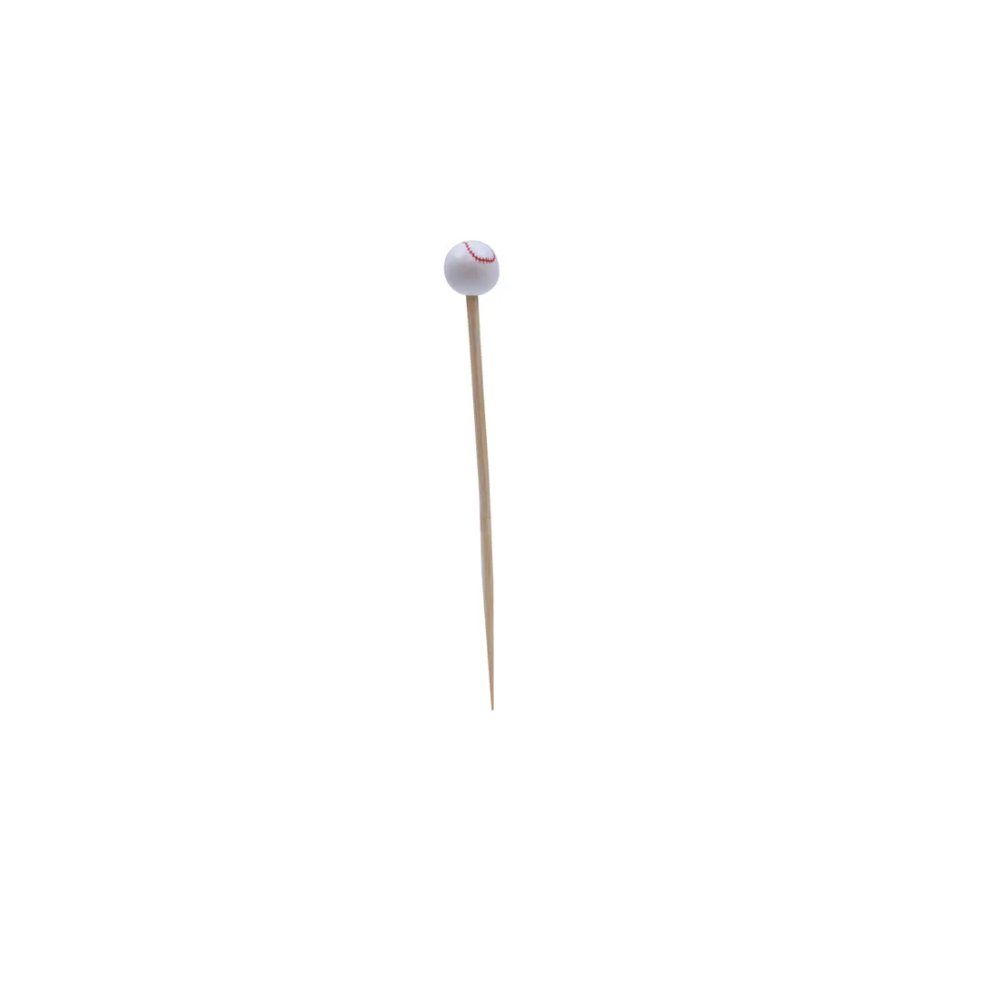 TableCraft Products BAMSP145 - Pick, 4-1/2" Bamboo Skewer Baseball End, 4"-6" Wood, 100/Pack