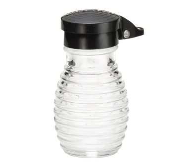TableCraft BH2MPBK Salt & Pepper Shaker, 2 oz, 2-1/16" x 3-15/16" Height, Glass, ABS Black Flip Top