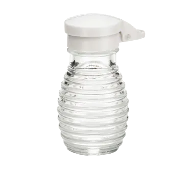 TableCraft BH2MPW Salt/Pepper Shaker, 2 oz, 2-1/16" x 3-15/16" H, Glass Jar, ABS White Flip Top