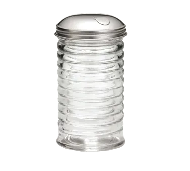 TableCraft Products BH857 Sugar Pourer, 12 oz Glass with Steel Top, Side Flap, Dishwasher Safe