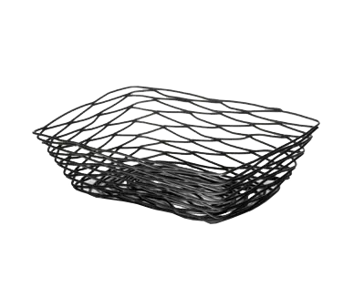 TableCraft Products BK17209 - Basket, 9" x 6" x 2.5", Black Powder Coated Metal, Hand Wash Only
