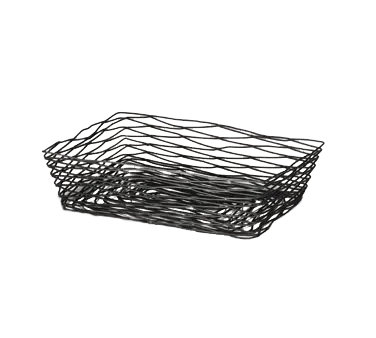 TableCraft BK17212 - Serving Basket, 12-1/4" x 9-1/4" x 4", Black Powder‑Coated Metal