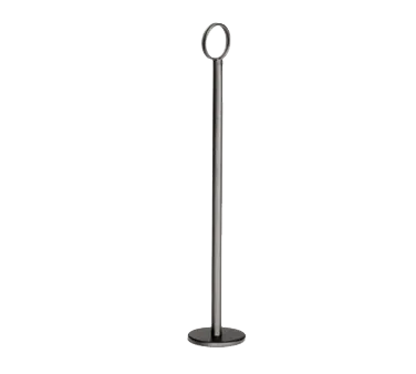 TableCraft BK1908 Menu Card Holder – 8" Tall Metal Number Stand, Black Powder Coat, Flat Bottom