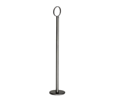 TableCraft BK1912 Menu Card Holder, 12" Tall Number Stand, 1-4" Width, Black Powder Coat, Flat Bottom