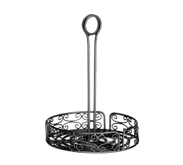 TableCraft BK2679 Caddy – Versa Rack, 7-1/4" Dia. x 10" H, Black Powder‑Coated Metal, 1 Compartment
