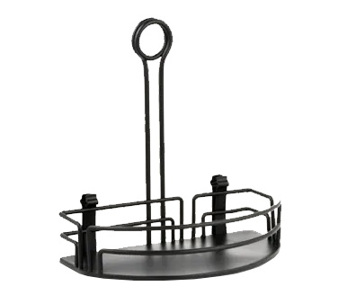 TableCraft BK67912 Condiment Caddy – 8-1/4" x 5-1/2", Metal, Black Powder Coated, 1 Compartment