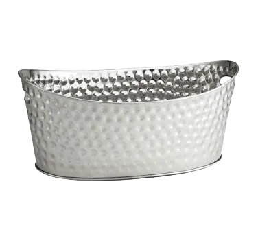 TableCraft BT2013 Bali Collection Beverage Tub, 4‑Gallon Oval Stainless Steel, 20.5"×13.5"×8.75"