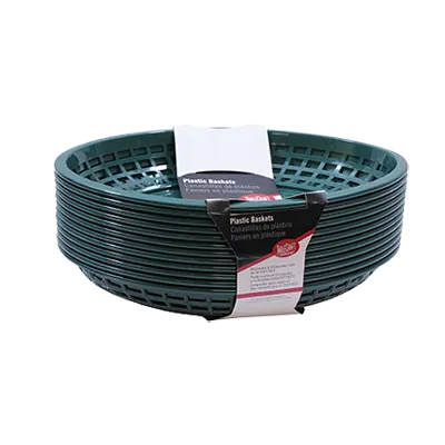 TableCraft Products C1084FG - Oval Serving Basket, 11" x 9" x 1-3/4", Plastic, Safe - 12/Pack