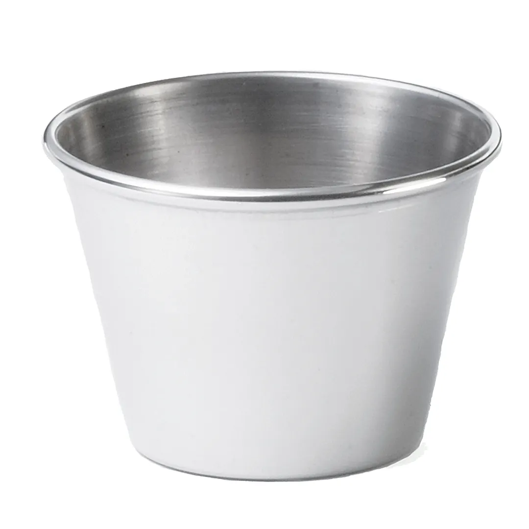 TableCraft C5067 - 2-1/2 Oz Stainless Steel Cash & Carry Sauce Cup, Dishwasher Safe, 12/Pack