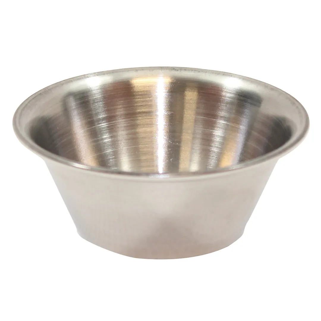 TableCraft Products C5068 - 2 oz Stainless Steel Cash & Carry Sauce Cup, Dishwasher Safe, 12/Pack