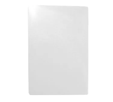 TableCraft CB1520WA - 15" x 20" White Polyethylene Cutting Board, ½" Thick, NSF