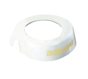 TableCraft CB23 ID Collar - Lite Island, Plastic Beige Print, Fits 48-Oz Dispenser 483/484, USA Made