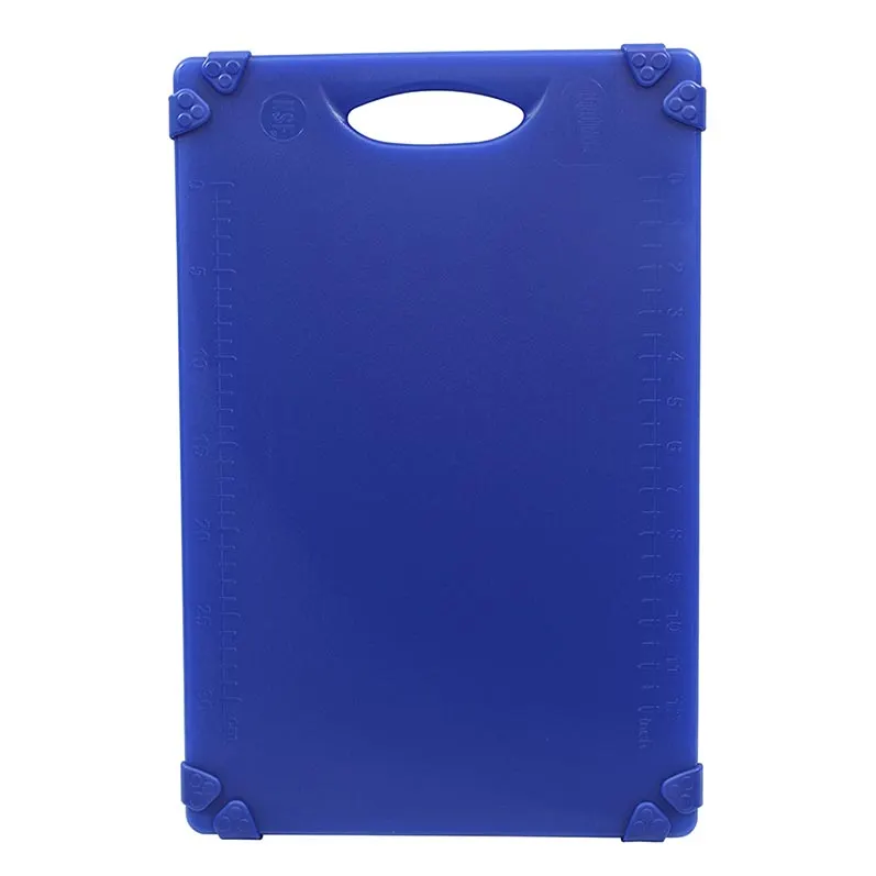 TableCraft CBG1218ABL - 12" x 18" ½" Blue Cutting Board, Grippy Handle, Anti‑Slip, Dishwasher Safe