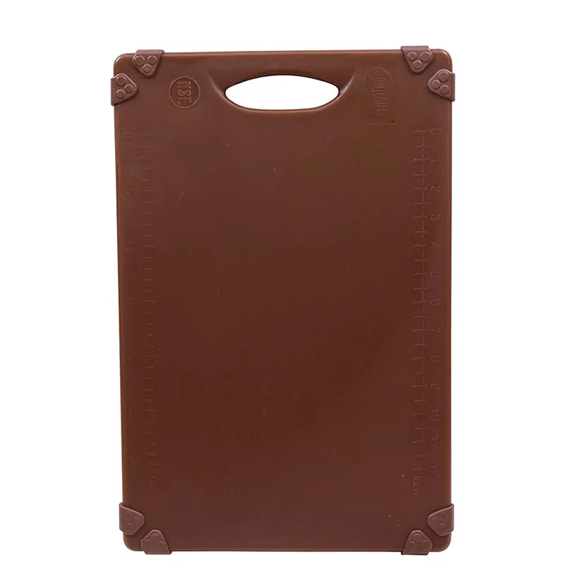 TableCraft CBG1218ABR 12" x 18" Brown Plastic Cutting Board – Anti‑Slip, Heat‑Resistant, Dishwasher Safe
