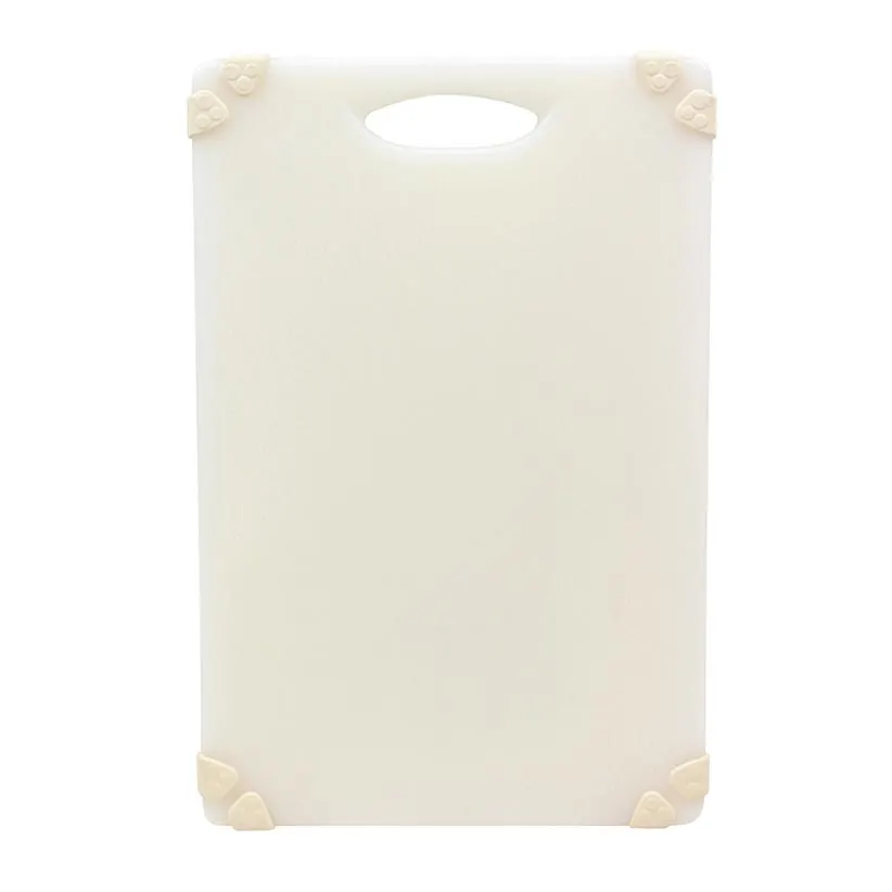 TableCraft Products CBG1218AWH Grippy Cutting Board, 12" x 18" x 1/2", White Plastic, Heat‑Resistant
