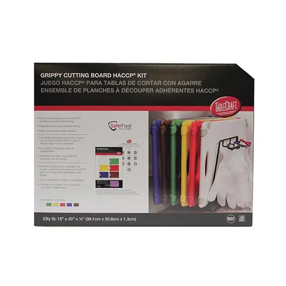 TableCraft CBG1520APK6 Plastic Cutting Board 15" x 20", 1/2" Thick, HACCP, Dishwasher Safe - 1/Pack