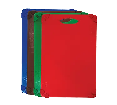 TableCraft CBG1824ABL - 18" x 24" 1/2" Blue Cutting Board, Handle, Anti‑Slip, Heat‑Chemical, NSF