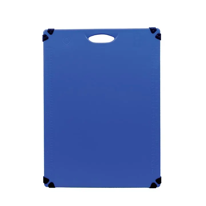 TableCraft CBG1824ABL - 18" x 24" 1/2" Blue Cutting Board, Handle, Anti‑Slip, Heat‑Chemical, NSF