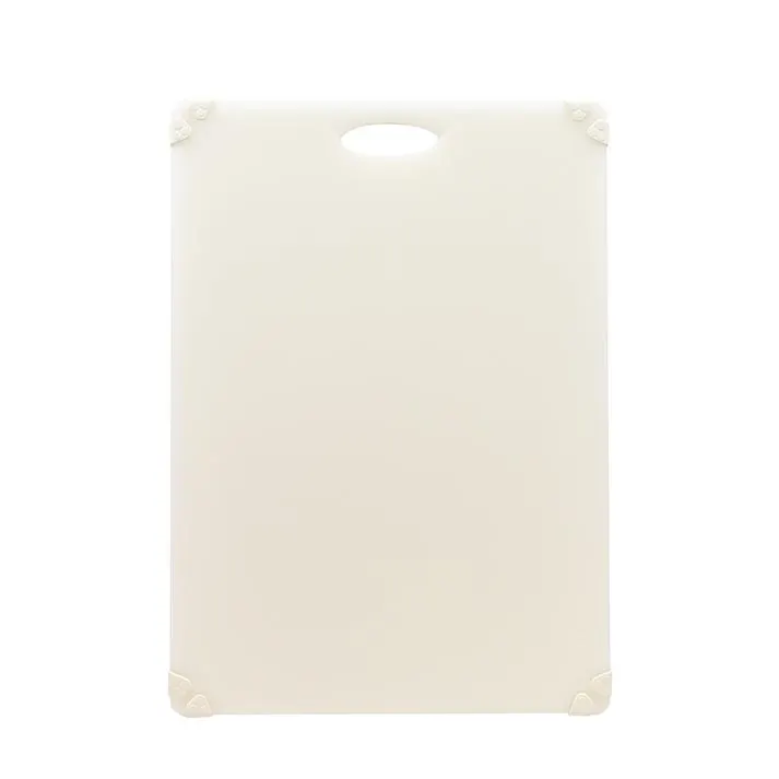 TableCraft CBG1824AWH - 18" x 24" 1/2" White Plastic Cutting Board, Integrated Handle, Anti‑Slip, NSF