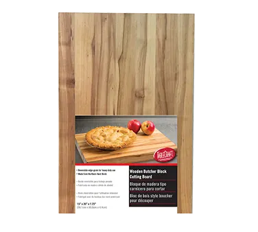 TableCraft Products CBW1520175 Birch Wood Cutting Board, 20" x 15" x 1-3/4", Reversible Edge-Grain