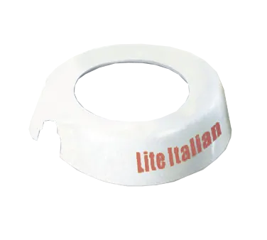 TableCraft CM21 Dispenser ID Collar, Lite Italian Maroon Print White Plastic, Fits 48 oz 483/484
