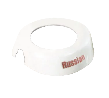 TableCraft CM7 ID Collar - Russian Print, White, Dishwasher Safe, 48oz Dispenser, Plastic, USA