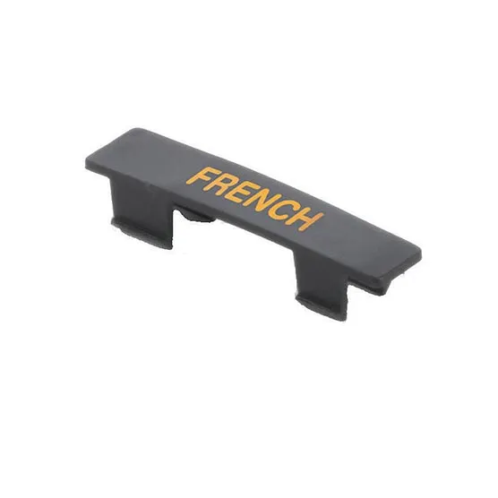 TableCraft CN482 French Name Tag, Black With Orange Print, Dishwasher Safe Polypropylene, Fits N48
