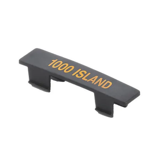 TableCraft Products CN488 Name Tag - 1000 Island, Black with Orange Print, Polypropylene, Fits N48