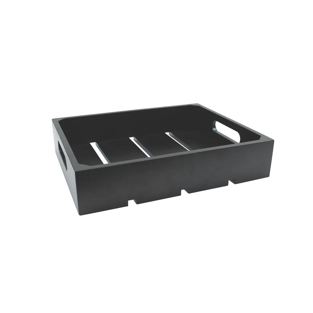 TableCraft Products CRATE11BK - Black Serving Crate, 20-7/8" x 12-3/4" x 2-3/4", Fits 1/1 GN Pan