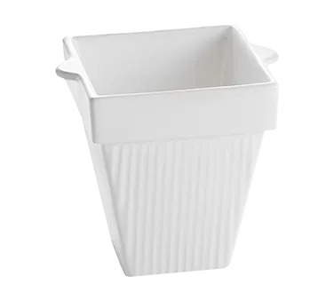 TableCraft CW1470X 2-Qt Square Bowl, 6" x 6" x 6-1/2", Orange Duracoat Aluminum, NSF, Holds -20°F