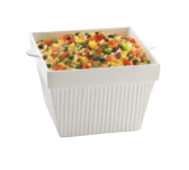 TableCraft CW1490W 6-1/2 Qt Square Bowl, 9-1/2" x 9-1/2" x 6-1/2", White Duracoat Aluminum, NSF