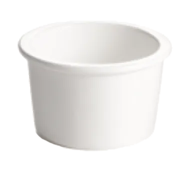 TableCraft Products CW1665W - 1 Qt White Condiment Crock, 4-3/4" Dia x 5" H, Aluminum, -20°F Hold